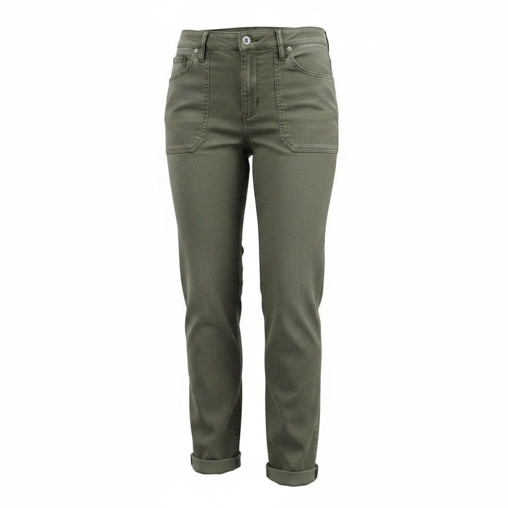 Judy Blue Womens 22W Olive Green‎ Garment Dyed Utility Straight Leg Pants